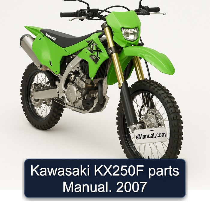 Kawasaki KX250F parts Manual. 2007
