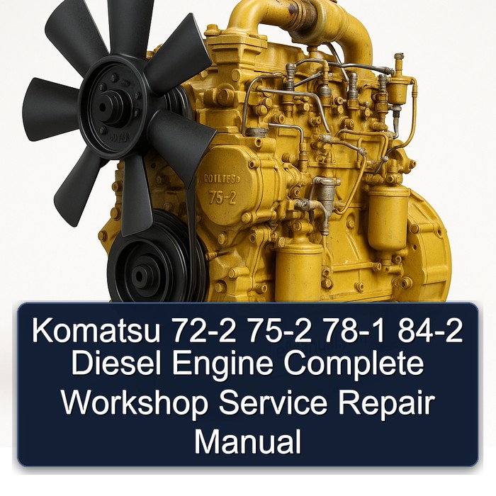 Komatsu 72-2 75-2 78-1 84-2 Diesel Engine Manual completo de servicio y reparación del taller