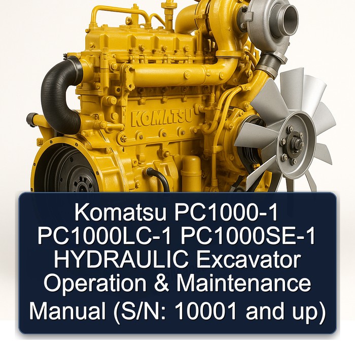 Komatsu PC1000-1 PC1000LC-1 PC1000SE-1 HYDRAULIC Excavator Operation & Maintenance Manual (S/N: 10001 and up)