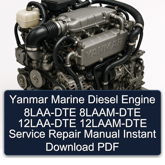 Manual de Reparación de Motores Diésel Marinos Yanmar 8LAA-DTE, 8LAAM-DTE, 12LAA-DTE, 12LAAM-DTE (Descarga Instantánea PDF)