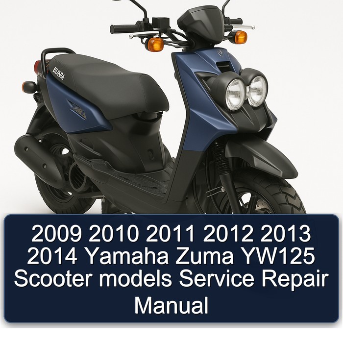 2009 2010 2011 2012 2013 2014 Yamaha Zuma YW125 Scooter models Manual de servicio y reparación