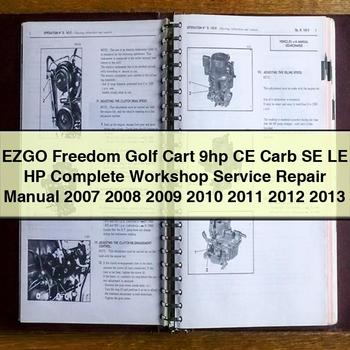 Ezgo Freedom Golf Cart 9hp Ce Carb SE Le HP Workshop Service Repair Manual PDF Download