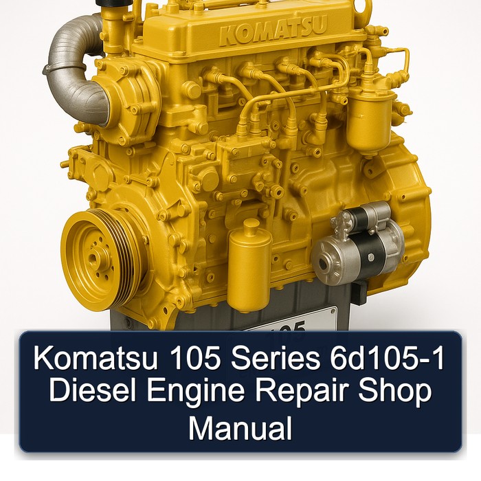 Komatsu 105 Series 6d105-1 Diesel Engine Repair Shop Manual 