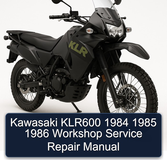 Kawasaki KLR600 1984 1985 1986 Workshop Manual de servicio y reparación