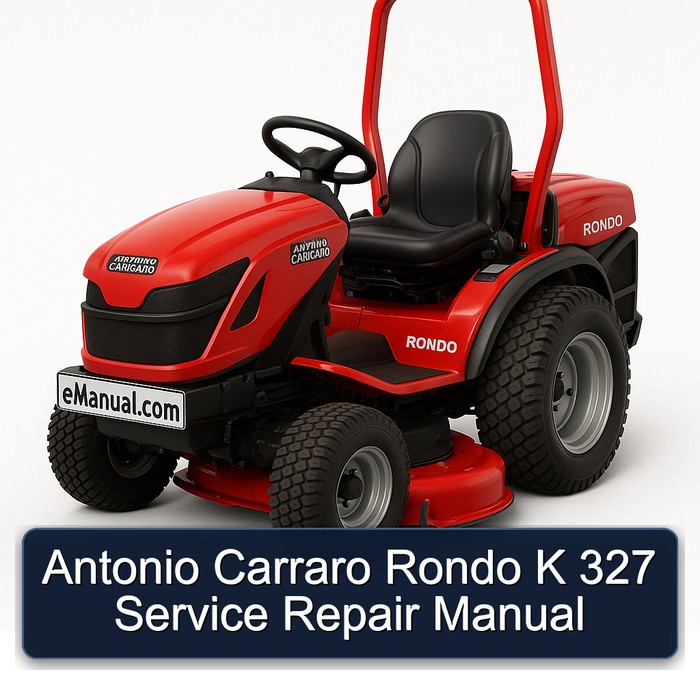 Antonio Carraro Rondo K 327 Service Repair Manual 