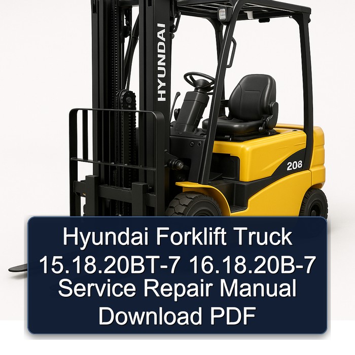 Manual de Servicio y Reparación Hyundai Carretilla Elevadora 15.18.20BT-7 16.18.20B-7 (PDF)