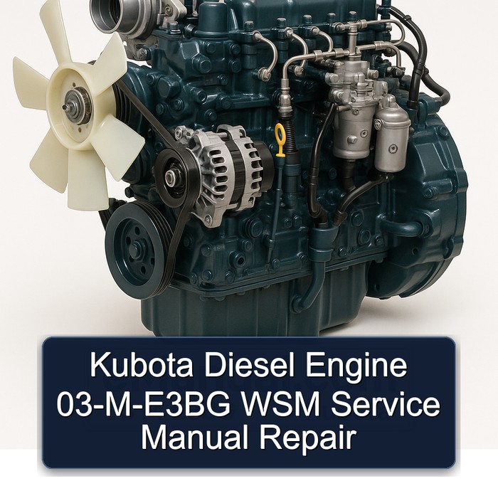 Kubota Diesel Engine 03-M-E3BG WSM Service Manual Repair