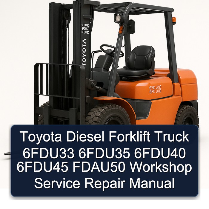 Manual de Servicio y Reparación para Montacargas Diésel Toyota 6FDU33, 6FDU35, 6FDU40, 6FDU45, FDAU50