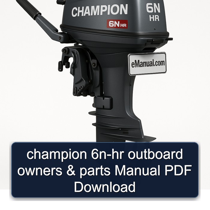 Champion 6N-HR Außenbordmotor Handbuch PDF Download
