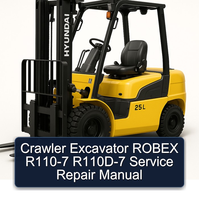 Crawler Excavator ROBEX R110-7 R110D-7 Service Repair Manual