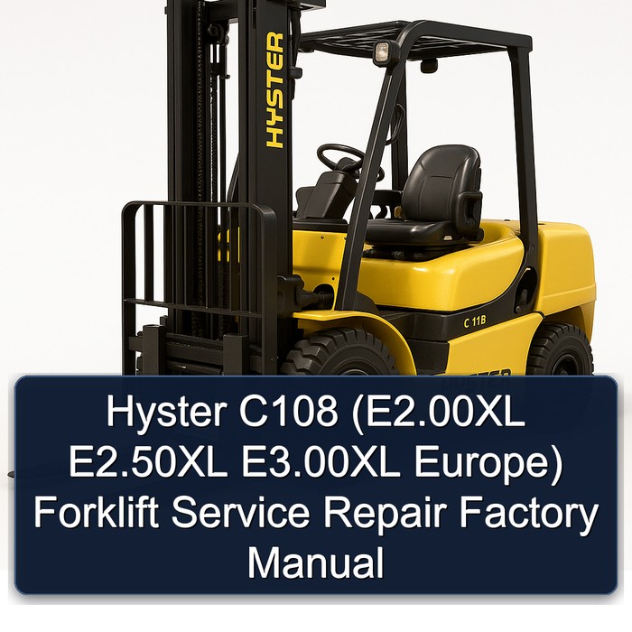 Hyster C108 (E2.00XL - E3.00XL, Europa) - Werkstatt-Handbuch