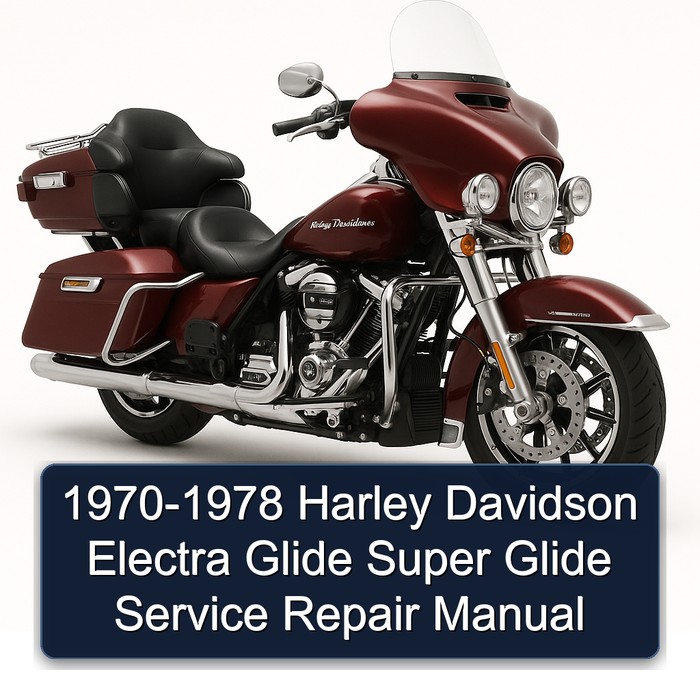 1970-1978 Harley Davidson Electra Glide Super Glide Manual de servicio y reparación