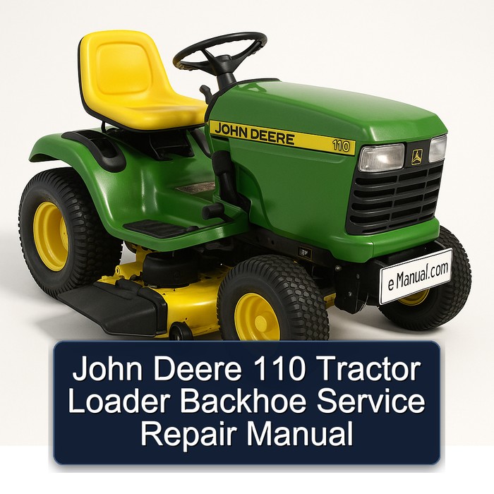 Manual de Servicio y Reparación para Tractor John Deere 110 Cargadora Retroexcavadora