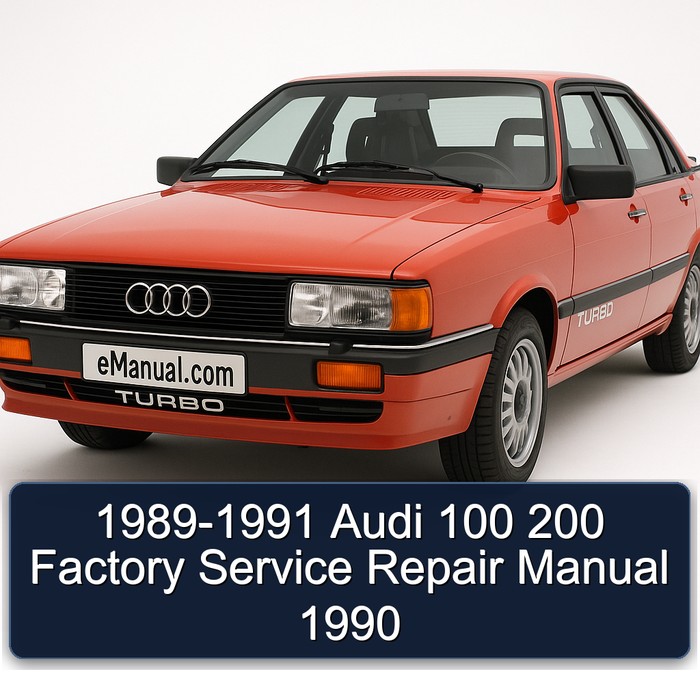 1989-1991 Audi 100 200 Factory Manual de servicio y reparación 1990
