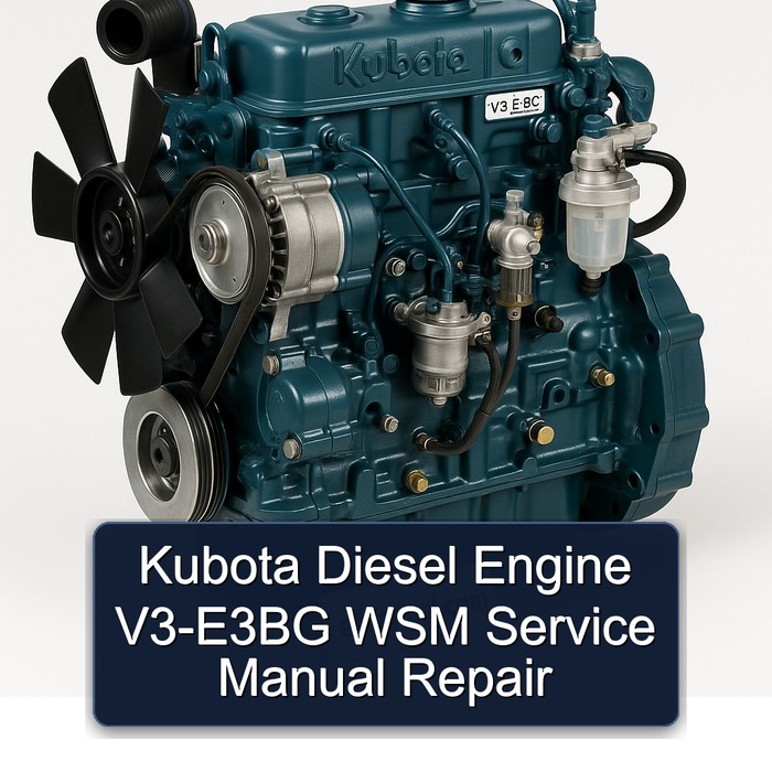 Kubota Diesel Engine V3-E3BG WSM Service Manual Repair