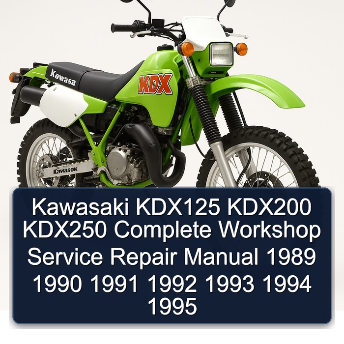 Kawasaki KDX125 KDX200 KDX250 Manual completo de servicio y reparación del taller 1989 1990 1991 1992 1993 1994 1995