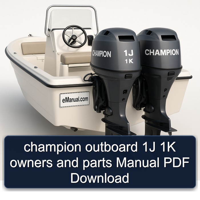 Champion Außenbordmotor 1J/1K Handbuch & Ersatzteilkatalog (PDF)