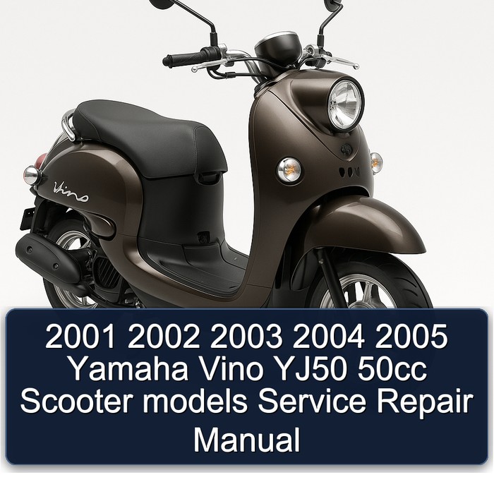 2001 2002 2003 2004 2005 Yamaha Vino YJ50 50cc Scooter models Manual de servicio y reparación