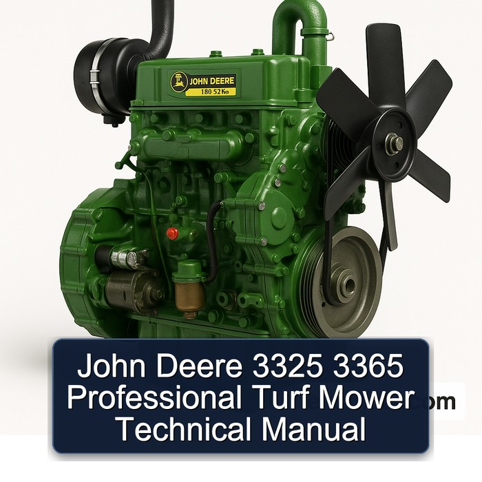 John Deere 3325 3365 Professional Turf Mower Technical Manual