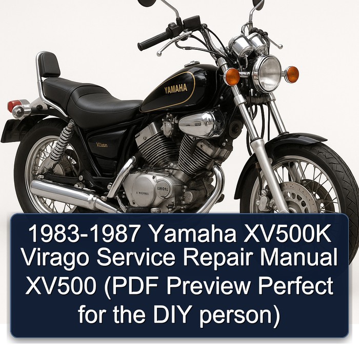 1983-1987 Yamaha XV500K Virago Manual de servicio y reparación XV500 (PDF Preview Perfect for the DIY person)