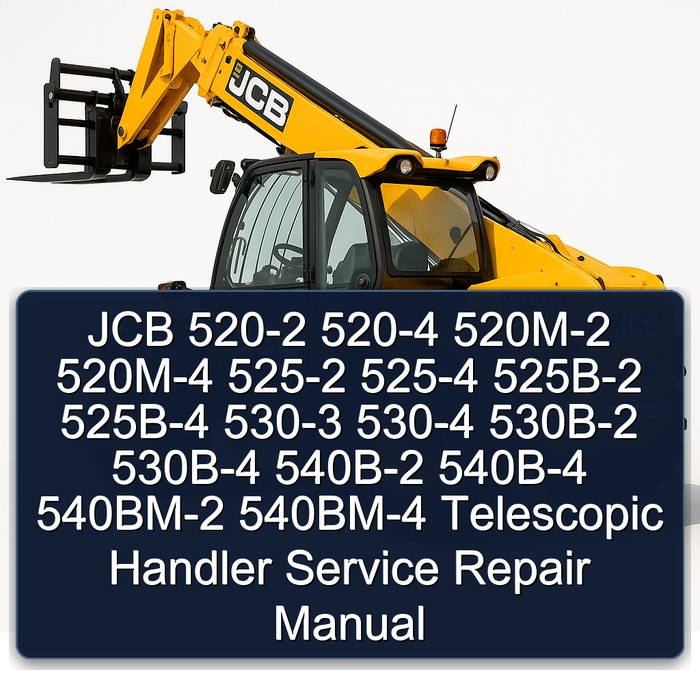 JCB 520-2 520-4 520M-2 520M-4 525-2 525-4 525B-2 525B-4 530-3 530-4 530B-2 530B-4 540B-2 540B-4 540BM-2 540BM-4 Telescopic Handler Service Repair Manual