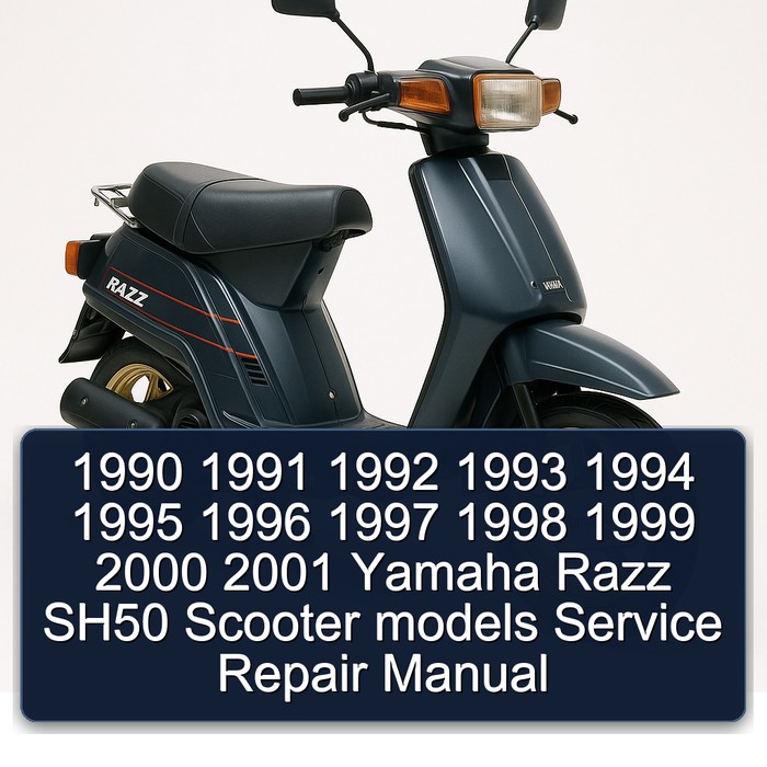 1990 1991 1992 1993 1994 1995 1996 1997 1998 1999 2000 2001 Yamaha Razz SH50 Scooter models Manual de servicio y reparación