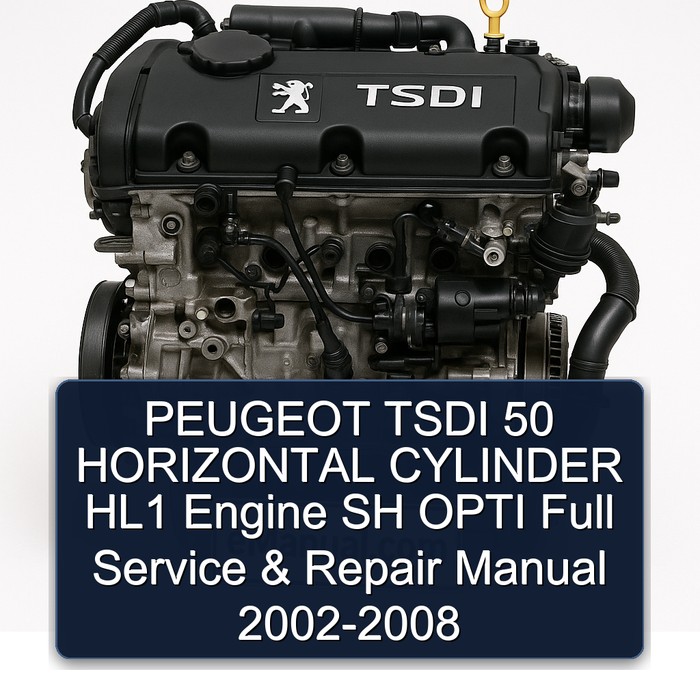 PEUGEOT TSDI 50 HORIZONTAL CYLINDER HL1 Engine SH OPTI Full Service & Repair Manual 2002-2008 
