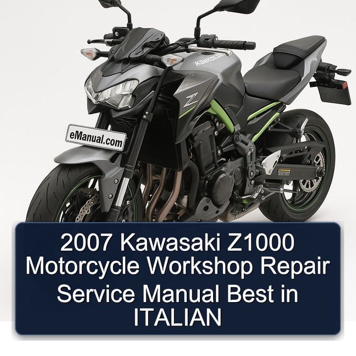 2007 Kawasaki Z1000 Motorcycle Workshop Repair Service Manual Best in ITALIAN
