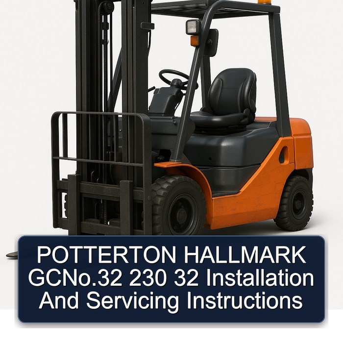POTTERTON HALLMARK GCNo.32 230 32 Installation And Servicing Instructions