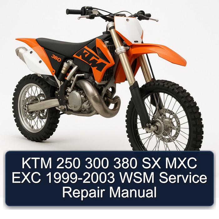 KTM 250 300 380 SX MXC EXC 1999-2003 WSM Service Repair Manual