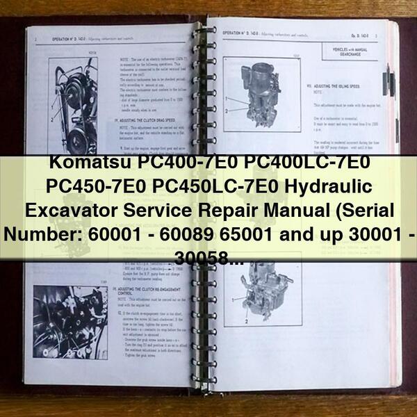 Komatsu PC400-7E0 Hydraulic Excavator Service Repair Manual