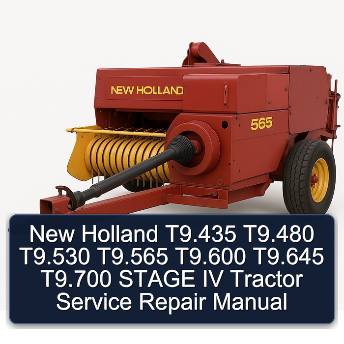 New Holland T9.435 T9.480 T9.530 T9.565 T9.600 T9.645 T9.700 STAGE IV Tractor Service Repair Manual