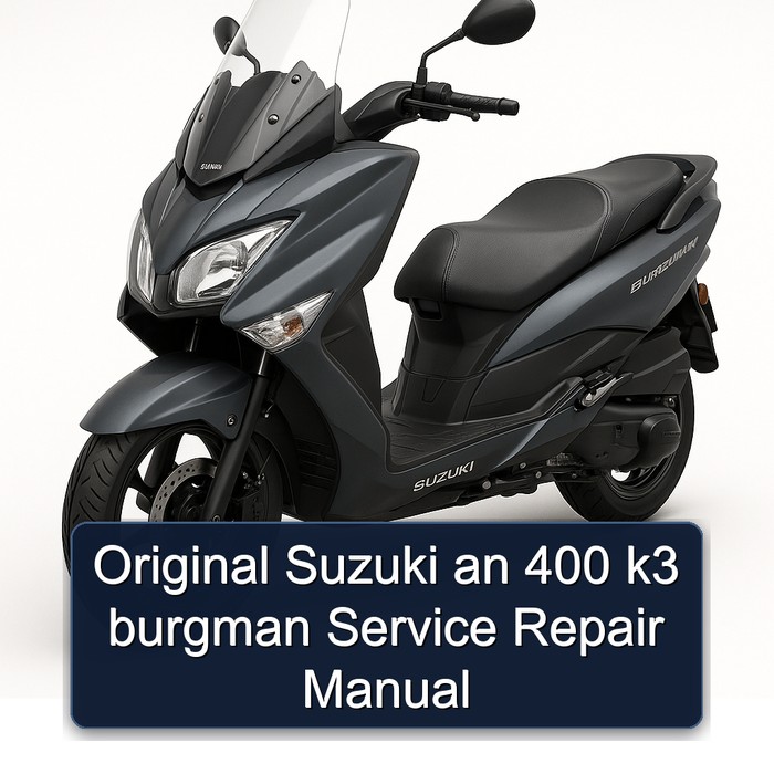 Original Suzuki an 400 k3 burgman Manual de servicio y reparación