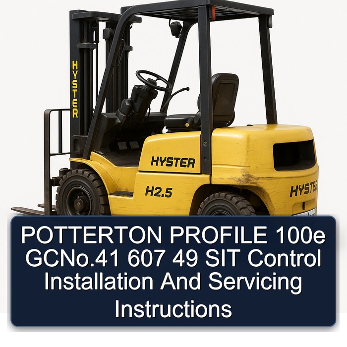 POTTERTON PROFILE 100e GCNo.41 607 49 SIT Control Installation And Servicing Instructions