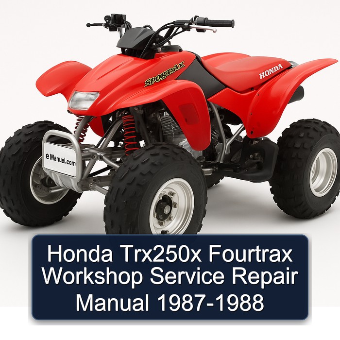 Honda Trx250x Fourtrax Workshop Service Repair Manual 1987-1988