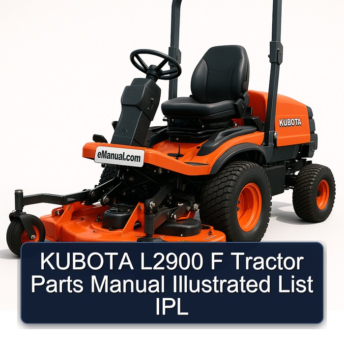 KUBOTA L2900 F Tractor Parts Manual Illustrated List IPL