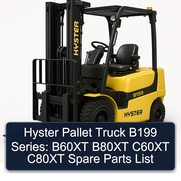 Ersatzteilliste für Hyster Gabelhubwagen B199 Serie: B60XT B80XT C60XT C80XT