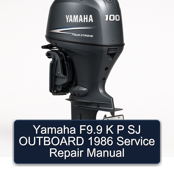 Yamaha F9.9 K P SJ OUTBOARD 1986 Service Repair Manual 