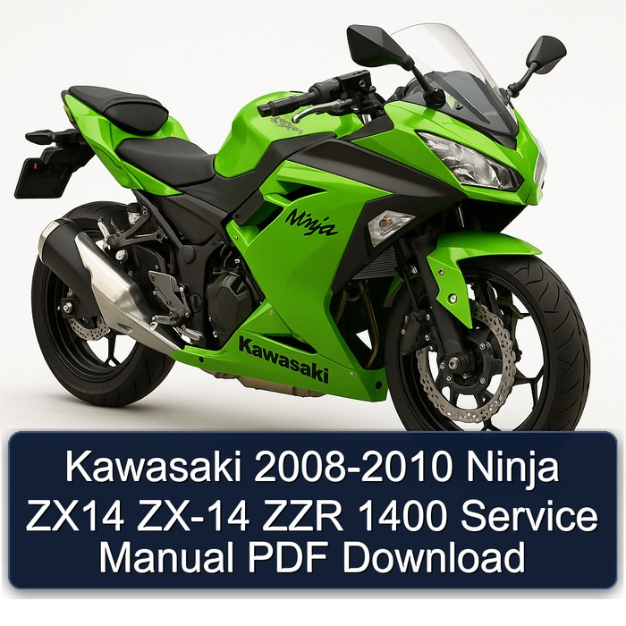 Kawasaki 2008-2010 Ninja ZX14 ZX-14 ZZR 1400 Service Manual PDF Download