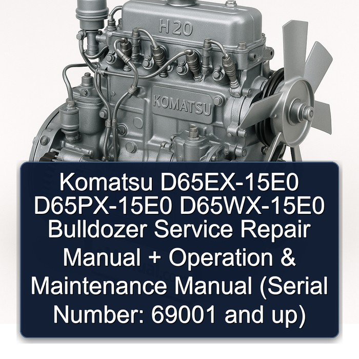 Komatsu D65EX-15E0 D65PX-15E0 D65WX-15E0 Bulldozer Service Repair Manual + Operation & Maintenance Manual (Serial Number: 69001 and up)