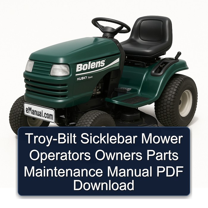 Manual de Operación, Mantenimiento y Piezas de la Cortadora de Barra de Segmento Troy-Bilt