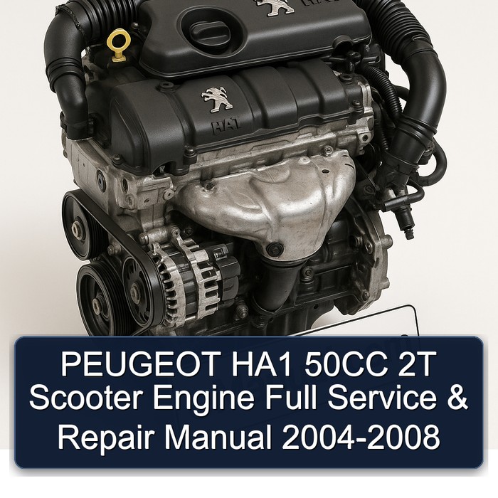 PEUGEOT HA1 50CC 2T Scooter Engine Full Manual de servicio y reparación 2004-2008