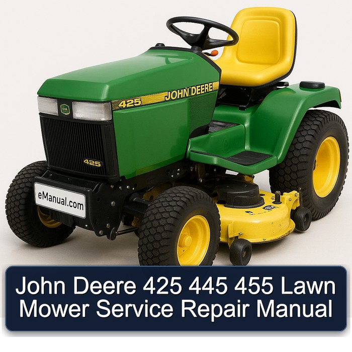 John Deere 425/445/455 Rasenmäher Service- und Reparaturhandbuch