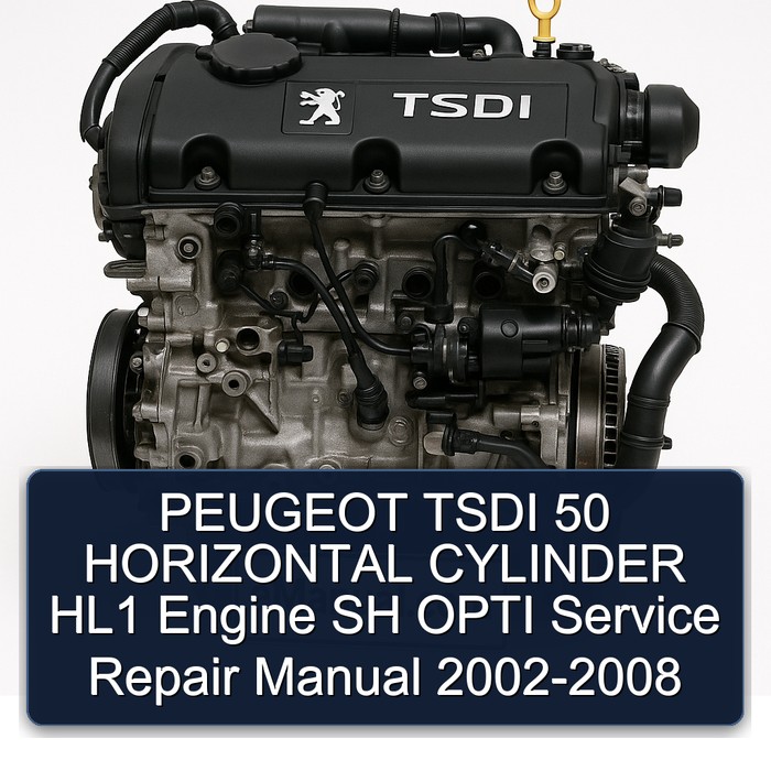 PEUGEOT TSDI 50 HORIZONTAL CYLINDER HL1 Engine SH OPTI Manual de servicio y reparación 2002-2008