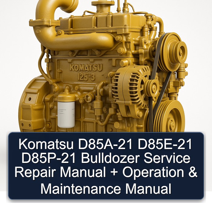 Komatsu D85A-21 D85E-21 D85P-21 Bulldozer Service Repair Manual + Operation & Maintenance Manual 