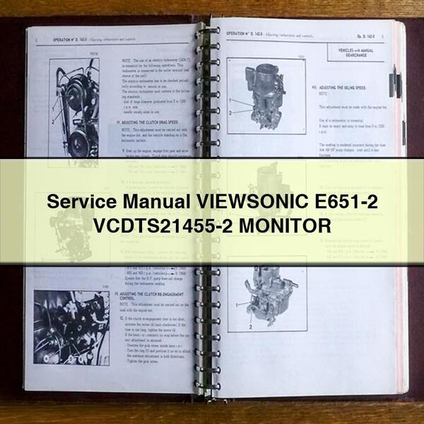 Service Repair Manual VIEWSONIC E651-2 VCDTS21455-2 MONITOR