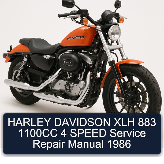HARLEY DAVIDSON XLH 883 1100CC 4 SPEED Service Repair Manual 1986