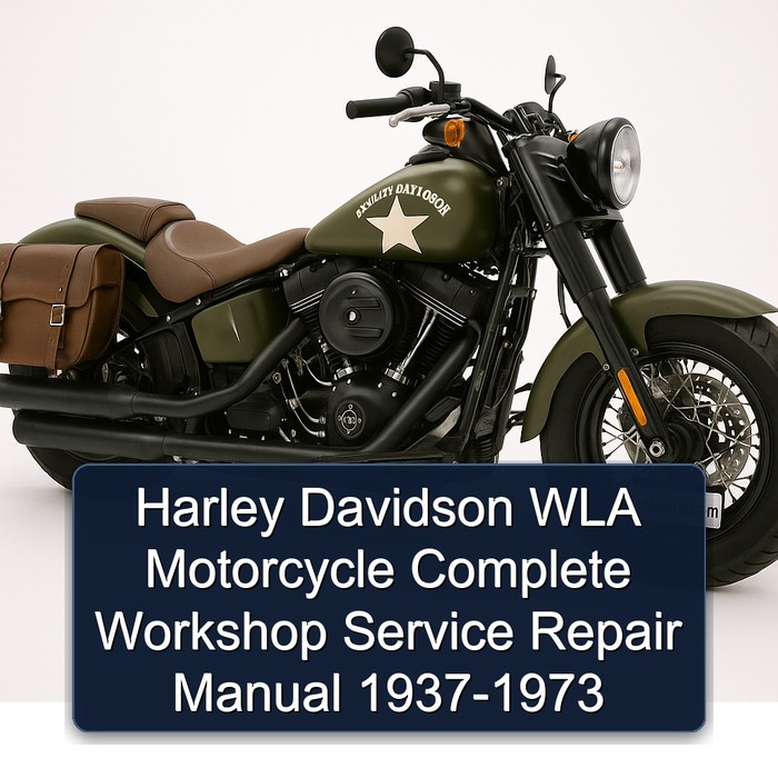Harley Davidson WLA Motorcycle Manual completo de servicio y reparación del taller 1937-1973