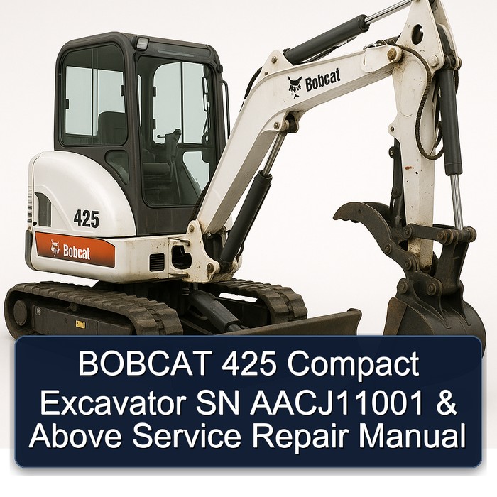 BOBCAT 425 Compact Excavator SN AACJ11001 & Above Service Repair Manual