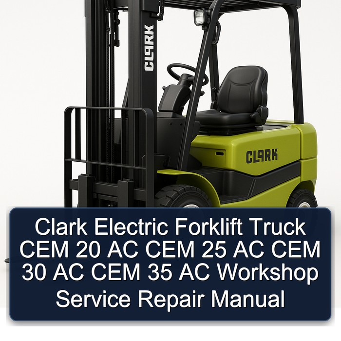 Manual de Servicio y Reparación de Montacargas Eléctricos Clark CEM 20 AC, CEM 25 AC, CEM 30 AC, CEM 35 AC
